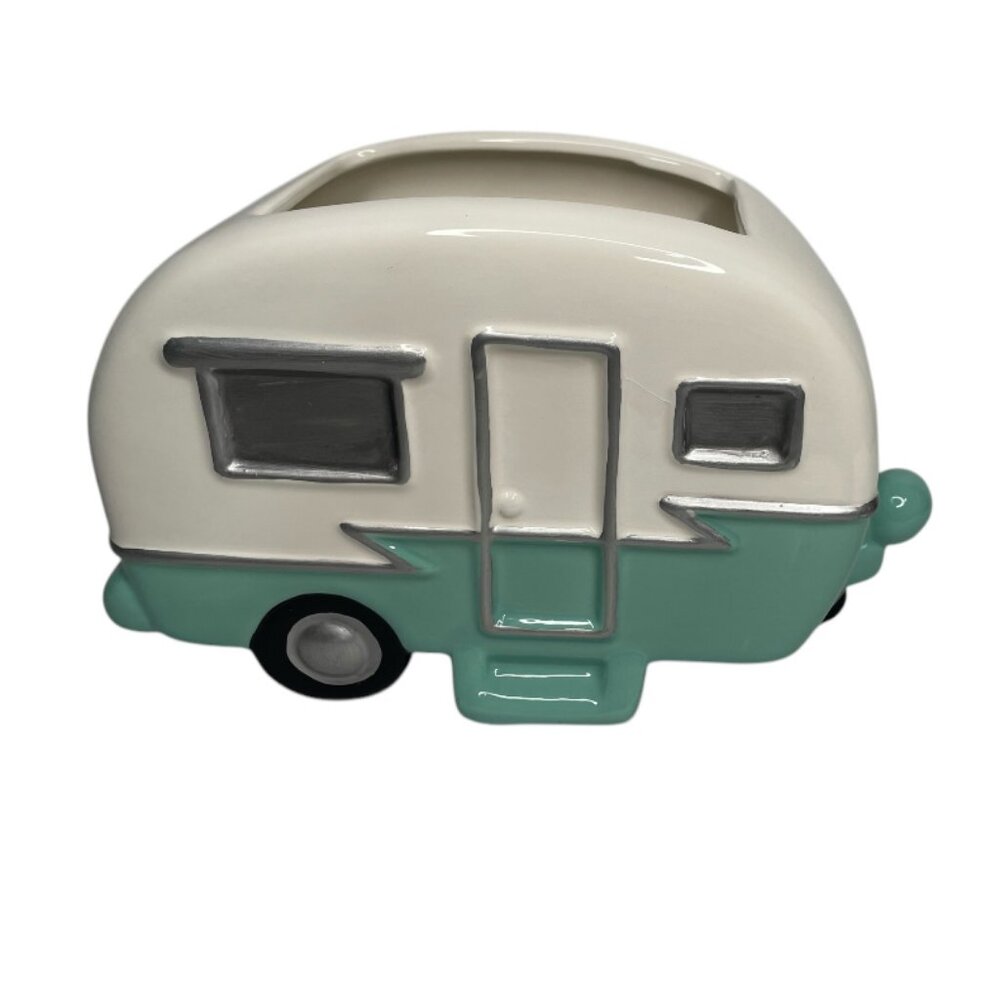 Teleflora Retro Road Tripper Planter - Classic Design with Beige & Green Color